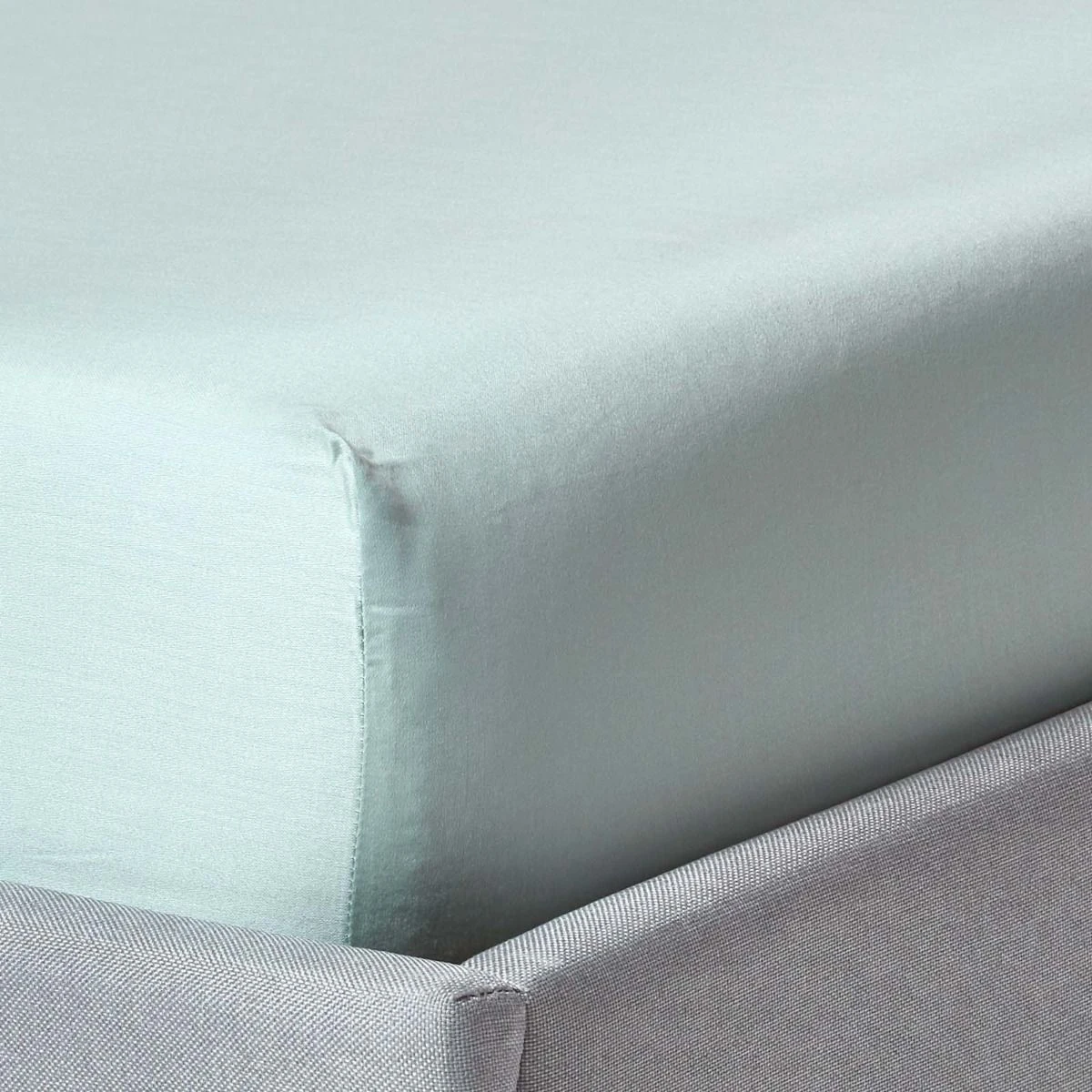 Duck Egg Blue Organic Cotton Deep Fitted Sheet 18 Inch 400 TC 3 Duck Egg Blue Organic Cotton Deep Fitted Sheet 18 Inch 400 TC