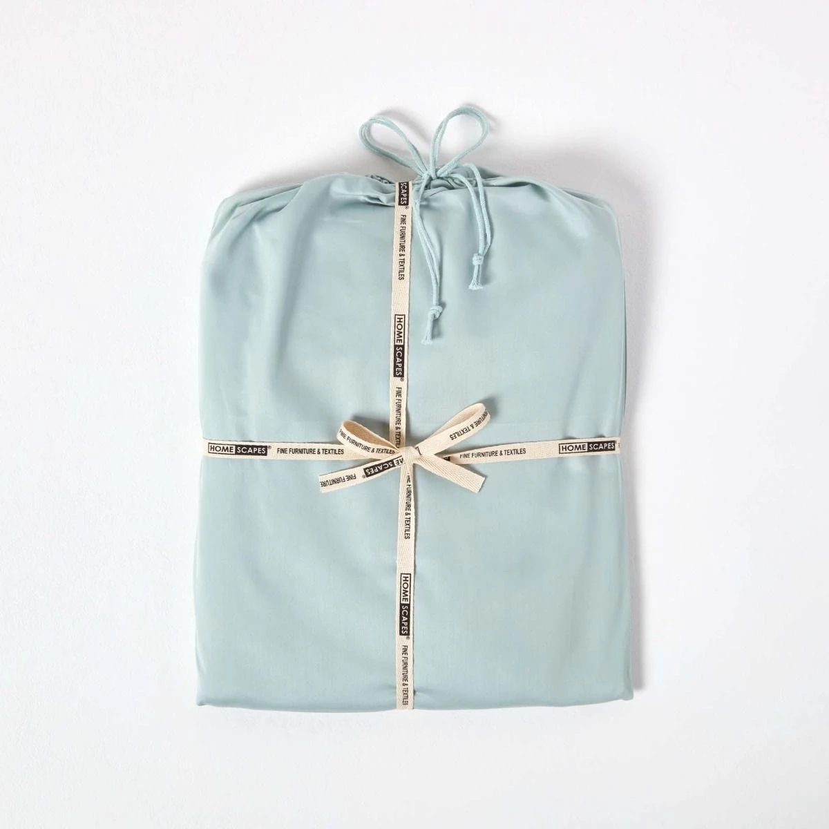 Duck Egg Blue Organic Cotton Deep Fitted Sheet 18 Inch 400 TC 6 Duck Egg Blue Organic Cotton Deep Fitted Sheet 18 Inch 400 TC - Image 4