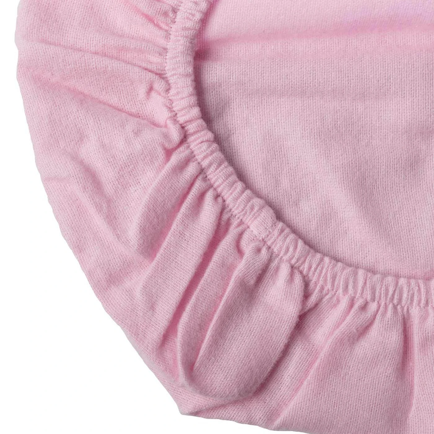 Pink Brushed Cotton Fitted Cot Sheet Pair 100% Cotton 4 Pink Brushed Cotton Fitted Cot Sheet Pair 100% Cotton - Image 2