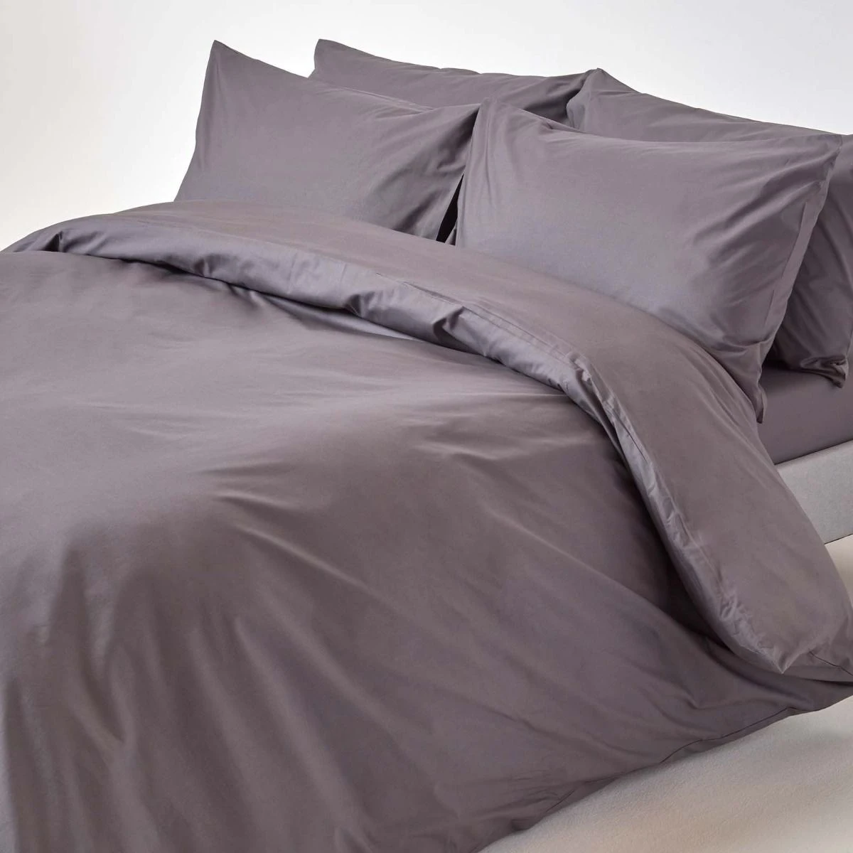 Dark Grey Egyptian Cotton Duvet Cover With Pillowcases 200 Thread Count 3 Dark Grey Egyptian Cotton Duvet Cover With Pillowcases 200 Thread Count