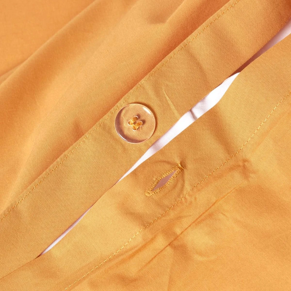 Mustard Yellow Egyptian Cotton Duvet Cover With Pillowcases 200 Thread Count 5 Mustard Yellow Egyptian Cotton Duvet Cover With Pillowcases 200 Thread Count - Image 3