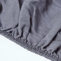 Dark Grey Linen Deep Fitted Sheet 12 Dark Grey Linen Deep Fitted Sheet -Best Homeware Store bl1522 5