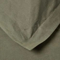 Khaki Green Linen Oxford Pillowcase, King 13 Khaki Green Linen Oxford Pillowcase, King -Best Homeware Store bl1555 6