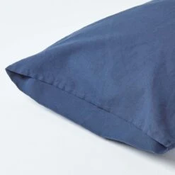 Navy Blue Linen Housewife Pillowcase, King 10 Navy Blue Linen Housewife Pillowcase, King -Best Homeware Store bl1560 3