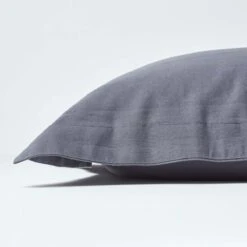 Dark Grey Linen Oxford Pillowcase, King 9 Dark Grey Linen Oxford Pillowcase, King -Best Homeware Store bl1573 2