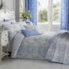 Blue French Toile Patterned Duvet Cover Set