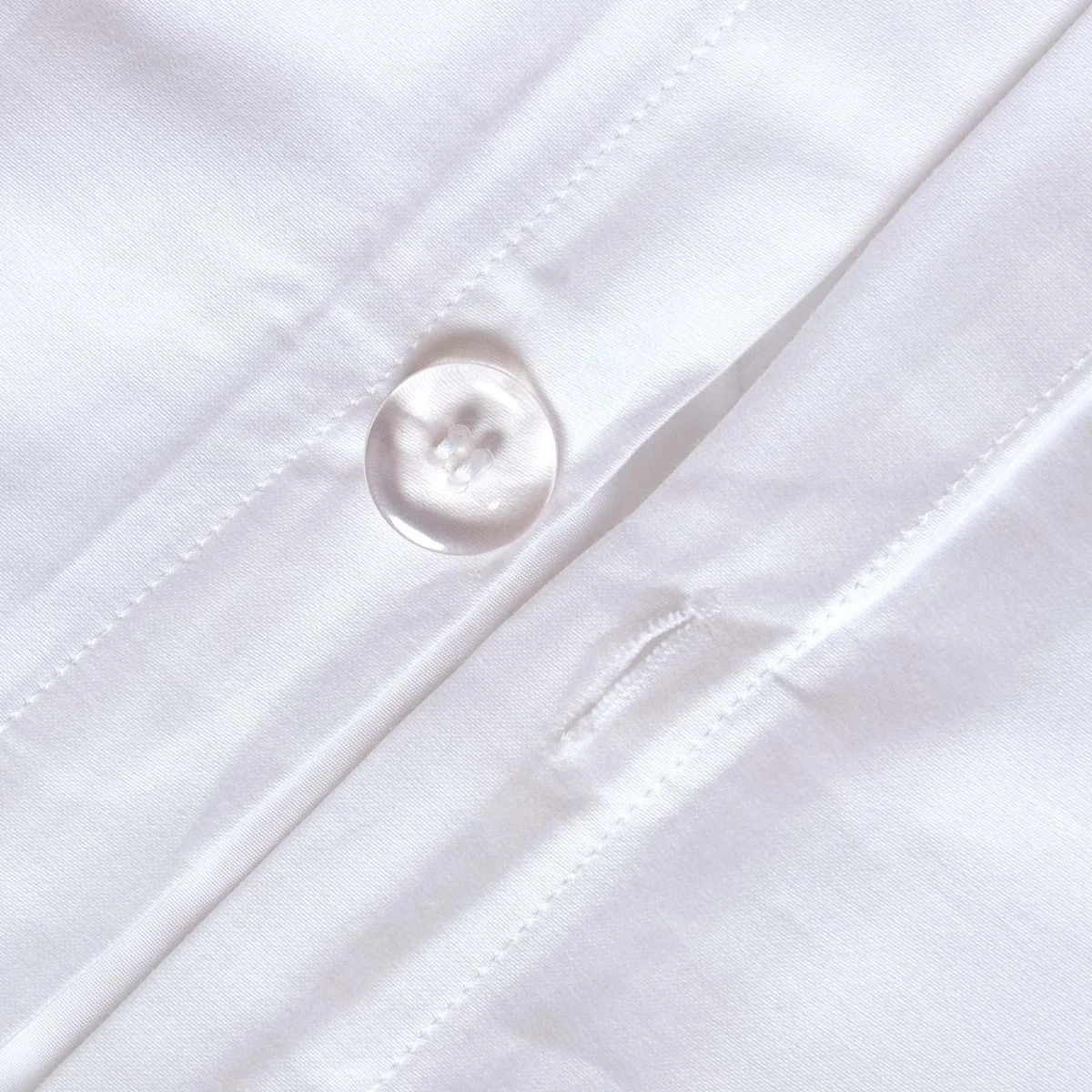 White Organic Cotton Cot Bed Duvet Cover Set 400 Thread Count 6 White Organic Cotton Cot Bed Duvet Cover Set 400 Thread Count - Image 4