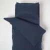 Navy Linen Cot Bed Duvet Cover Set 120 X 150 Cm 1 Navy Linen Cot Bed Duvet Cover Set 120 X 150 Cm -Best Homeware Store bl1727c 01