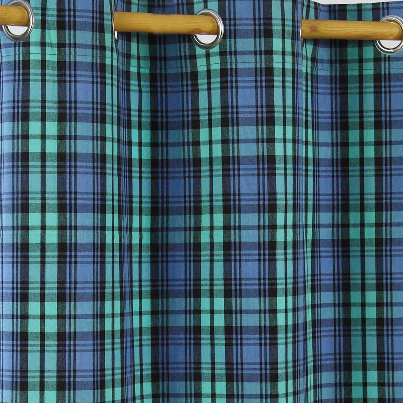 Black Watch Tartan Ready Made Eyelet Curtain Pair 5 Black Watch Tartan Ready Made Eyelet Curtain Pair - Image 3
