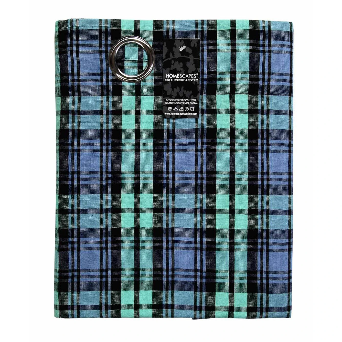 Black Watch Tartan Ready Made Eyelet Curtain Pair 6 Black Watch Tartan Ready Made Eyelet Curtain Pair - Image 4