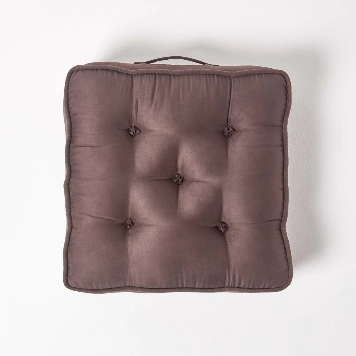 Chocolate Brown Faux Suede Armchair Booster Cushion 5 Chocolate Brown Faux Suede Armchair Booster Cushion - Image 3