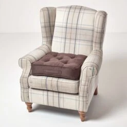 Chocolate Brown Faux Suede Armchair Booster Cushion 14 Chocolate Brown Faux Suede Armchair Booster Cushion -Best Homeware Store cu1111 06 1