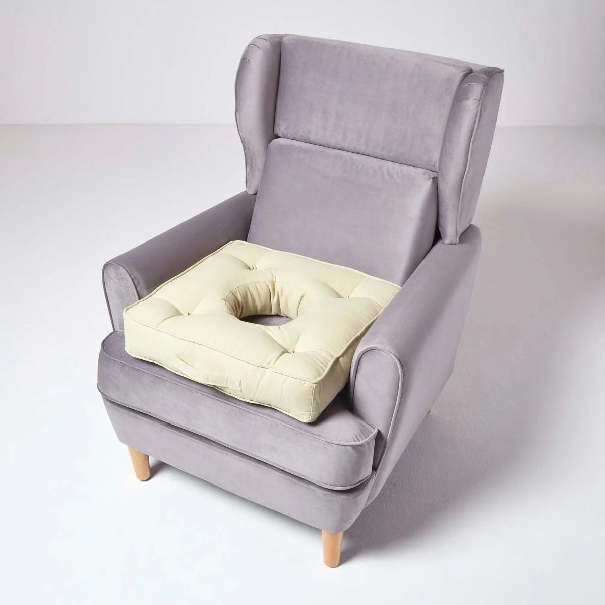 Sage Green Orthopaedic Cotton Armchair Booster Cushion 8 Sage Green Orthopaedic Cotton Armchair Booster Cushion - Image 6