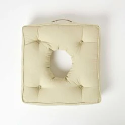 Sage Green Orthopaedic Cotton Armchair Booster Cushion 10 Sage Green Orthopaedic Cotton Armchair Booster Cushion -Best Homeware Store cu1119 03