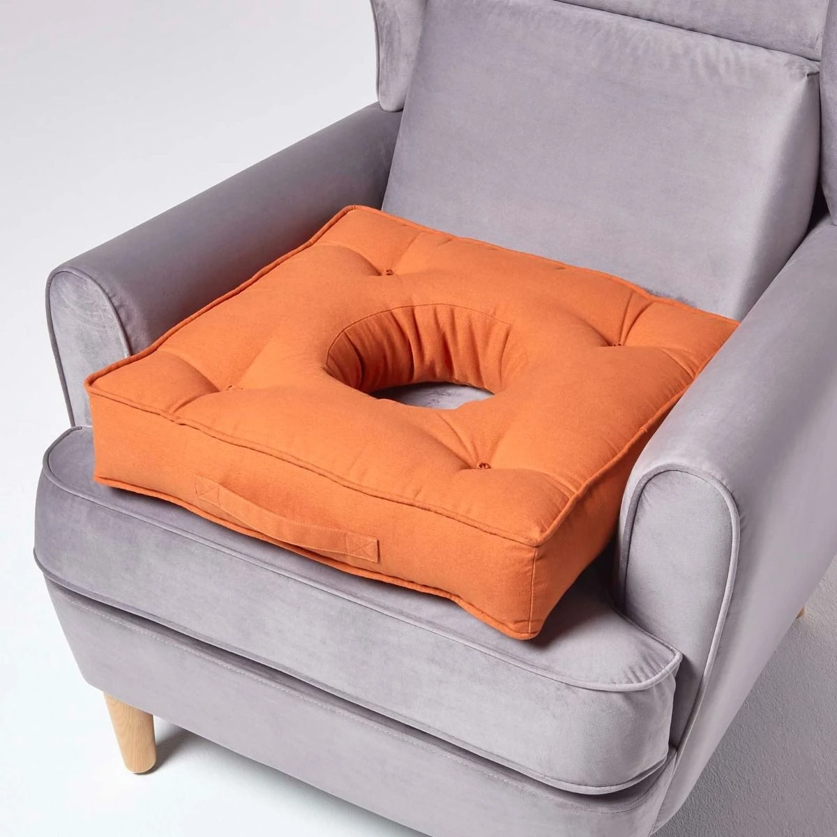 Terracotta Orthopaedic Cotton Armchair Booster Cushion 3 Terracotta Orthopaedic Cotton Armchair Booster Cushion
