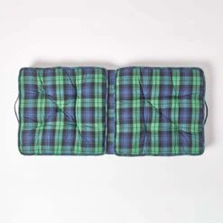 Blackwatch Tartan Cotton Travel Support Booster Cushion 12 Blackwatch Tartan Cotton Travel Support Booster Cushion -Best Homeware Store cu1128 03