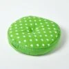 Green Stars Round Floor Cushion