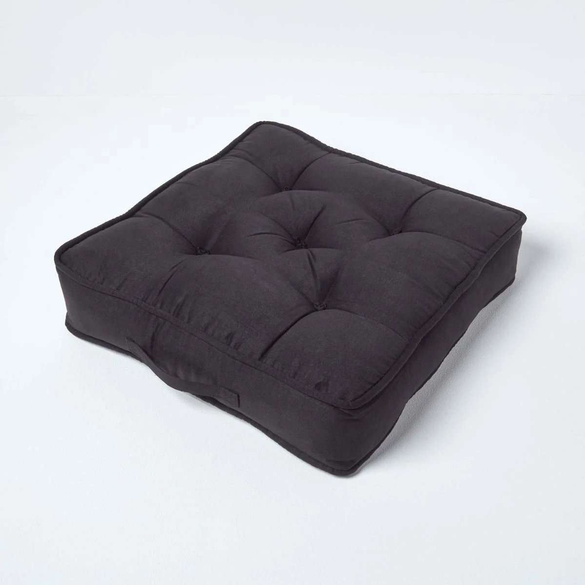 Black Faux Suede Armchair Booster Cushion 4 Black Faux Suede Armchair Booster Cushion - Image 2