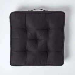 Black Faux Suede Armchair Booster Cushion 11 Black Faux Suede Armchair Booster Cushion -Best Homeware Store cu1183 03