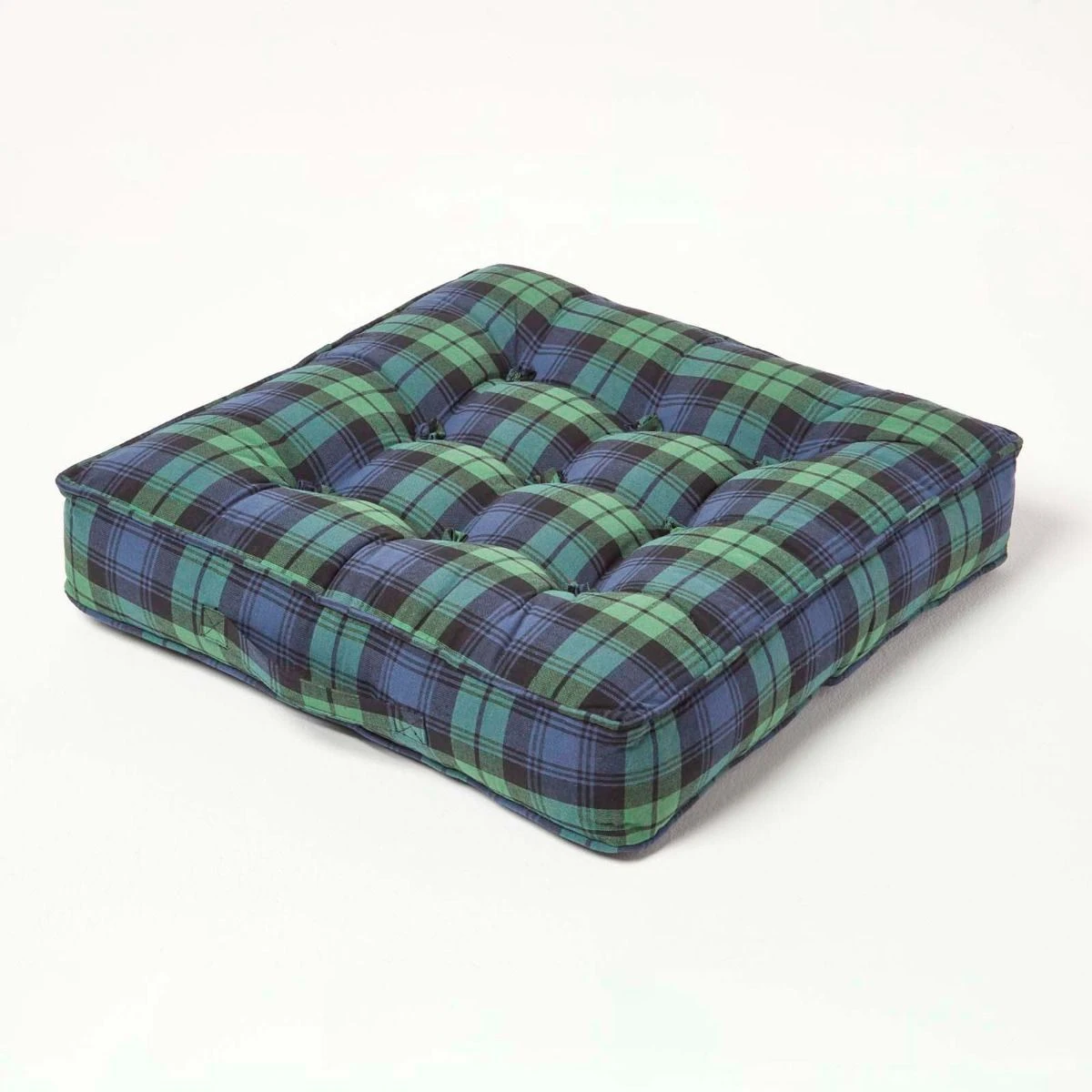 Black Watch Tartan Cotton Armchair Booster Cushion 4 Black Watch Tartan Cotton Armchair Booster Cushion - Image 2