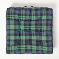 Black Watch Tartan Cotton Armchair Booster Cushion 10 Black Watch Tartan Cotton Armchair Booster Cushion -Best Homeware Store cu1189 3