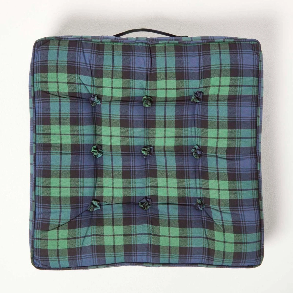 Black Watch Tartan Cotton Armchair Booster Cushion 5 Black Watch Tartan Cotton Armchair Booster Cushion - Image 3