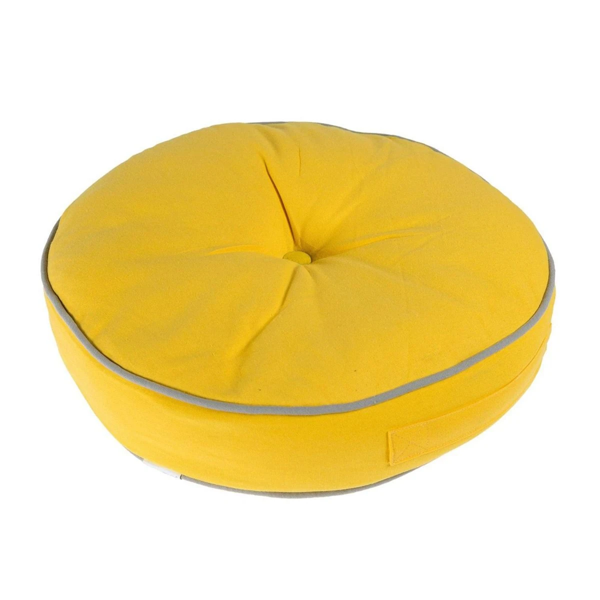 Yellow And Grey Round Floor Cushion 5 Yellow And Grey Round Floor Cushion - Image 3