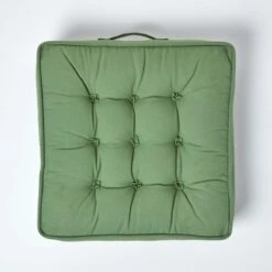 Forest Green Cotton Armchair Booster Cushion 11 Forest Green Cotton Armchair Booster Cushion -Best Homeware Store cu1201 03