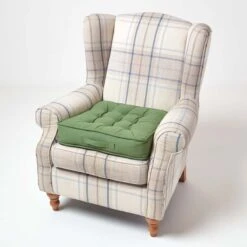 Forest Green Cotton Armchair Booster Cushion 14 Forest Green Cotton Armchair Booster Cushion -Best Homeware Store cu1201 06