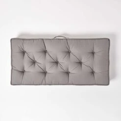Charcoal Grey Cotton 2 Seater Booster Cushion 11 Charcoal Grey Cotton 2 Seater Booster Cushion -Best Homeware Store cu1214 03
