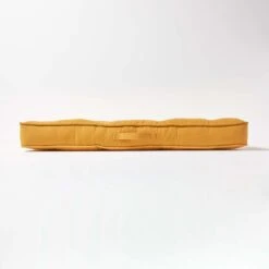 Mustard Yellow Cotton 2 Seater Booster Cushion 13 Mustard Yellow Cotton 2 Seater Booster Cushion -Best Homeware Store cu1217 05