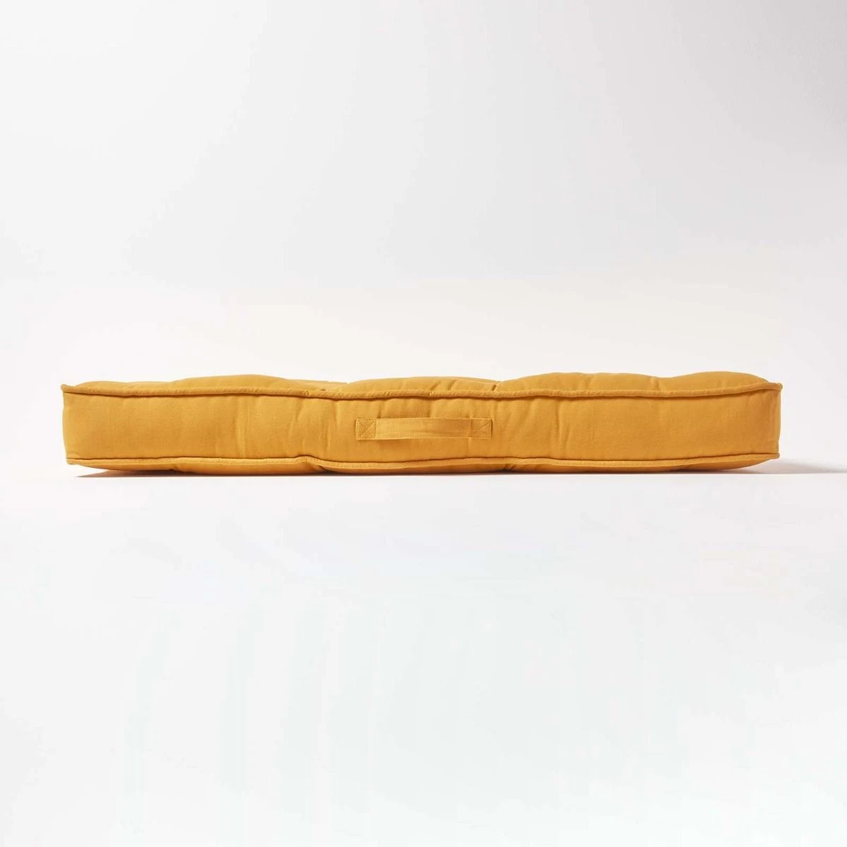 Mustard Yellow Cotton 2 Seater Booster Cushion 7 Mustard Yellow Cotton 2 Seater Booster Cushion - Image 5