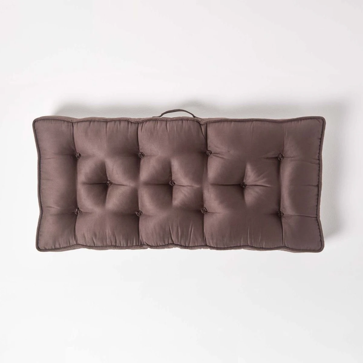 Chocolate Faux Suede 2 Seater Booster Cushion 5 Chocolate Faux Suede 2 Seater Booster Cushion - Image 3