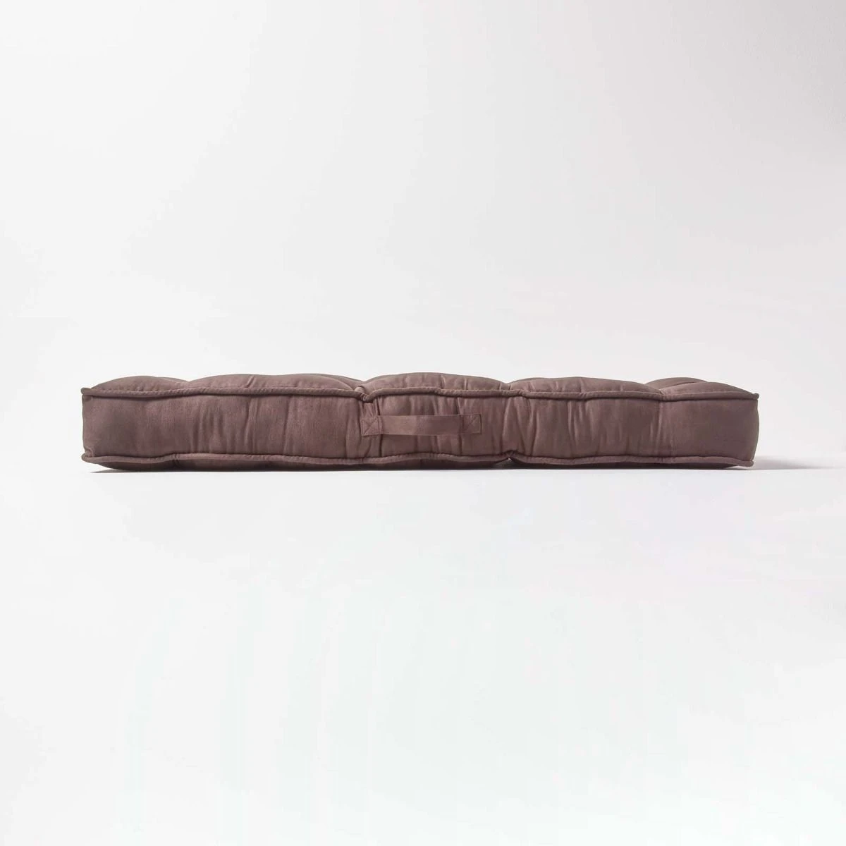 Chocolate Faux Suede 2 Seater Booster Cushion 7 Chocolate Faux Suede 2 Seater Booster Cushion - Image 5