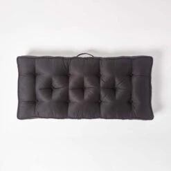 Black Faux Suede 2 Seater Booster Cushion -Best Homeware Store cu1220 03
