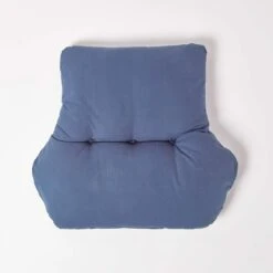 Navy Cotton Back Support Cushion -Best Homeware Store cu1224 03