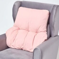 Pink Cotton Back Support Cushion