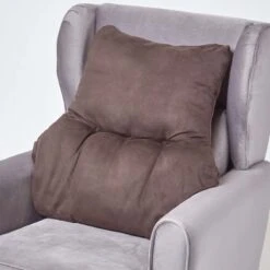 Chocolate Faux Suede Back Support Cushion