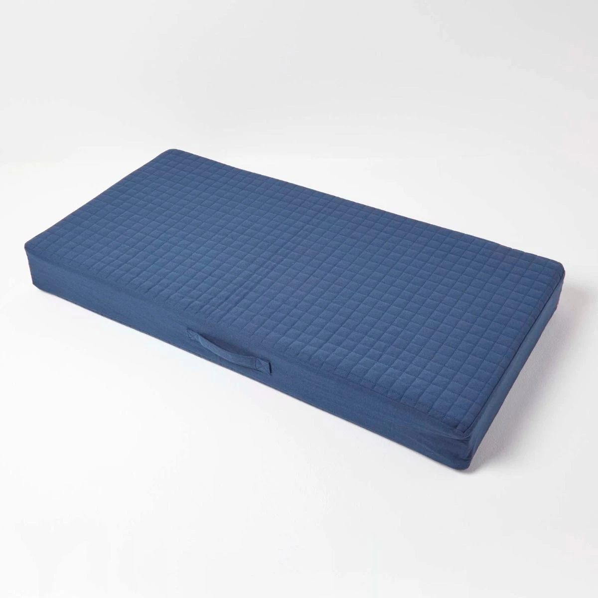 Navy Cotton Orthopaedic Foam 2 Seater Booster Cushion 5 Navy Cotton Orthopaedic Foam 2 Seater Booster Cushion - Image 3