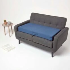 Navy Cotton Orthopaedic Foam 2 Seater Booster Cushion 12 Navy Cotton Orthopaedic Foam 2 Seater Booster Cushion -Best Homeware Store cu1232a 5