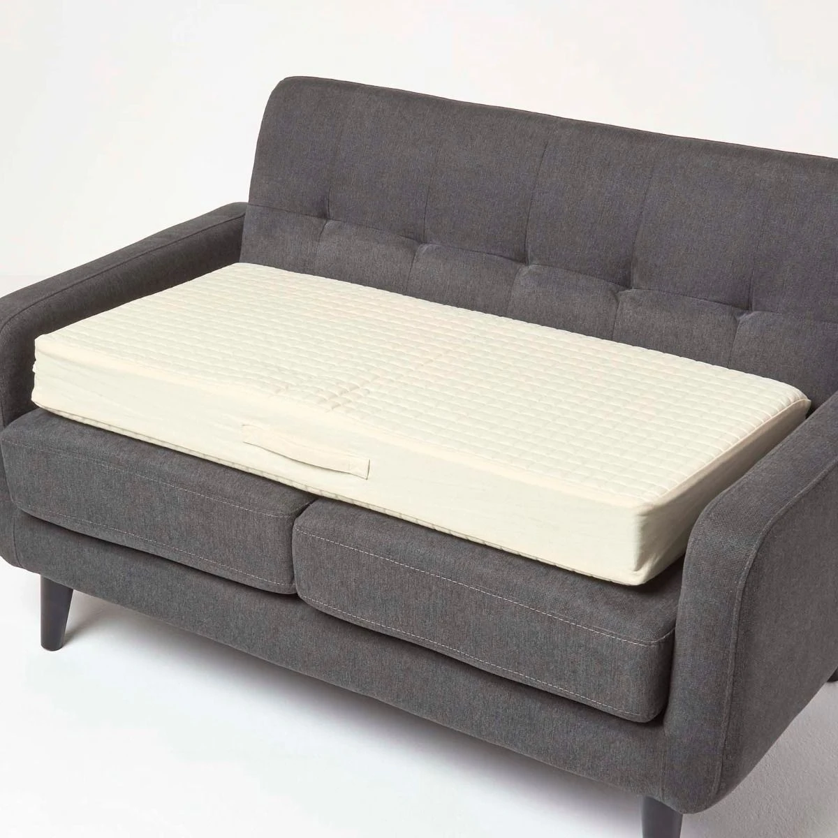 Cream Cotton Orthopaedic Foam 2 Seater Booster Cushion 3 Cream Cotton Orthopaedic Foam 2 Seater Booster Cushion