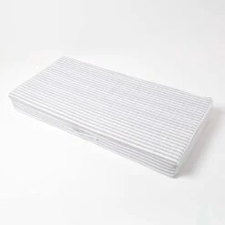 Grey Stripe Cotton Orthopaedic Foam 2 Seater Booster Cushion 10 Grey Stripe Cotton Orthopaedic Foam 2 Seater Booster Cushion -Best Homeware Store cu1232d 3