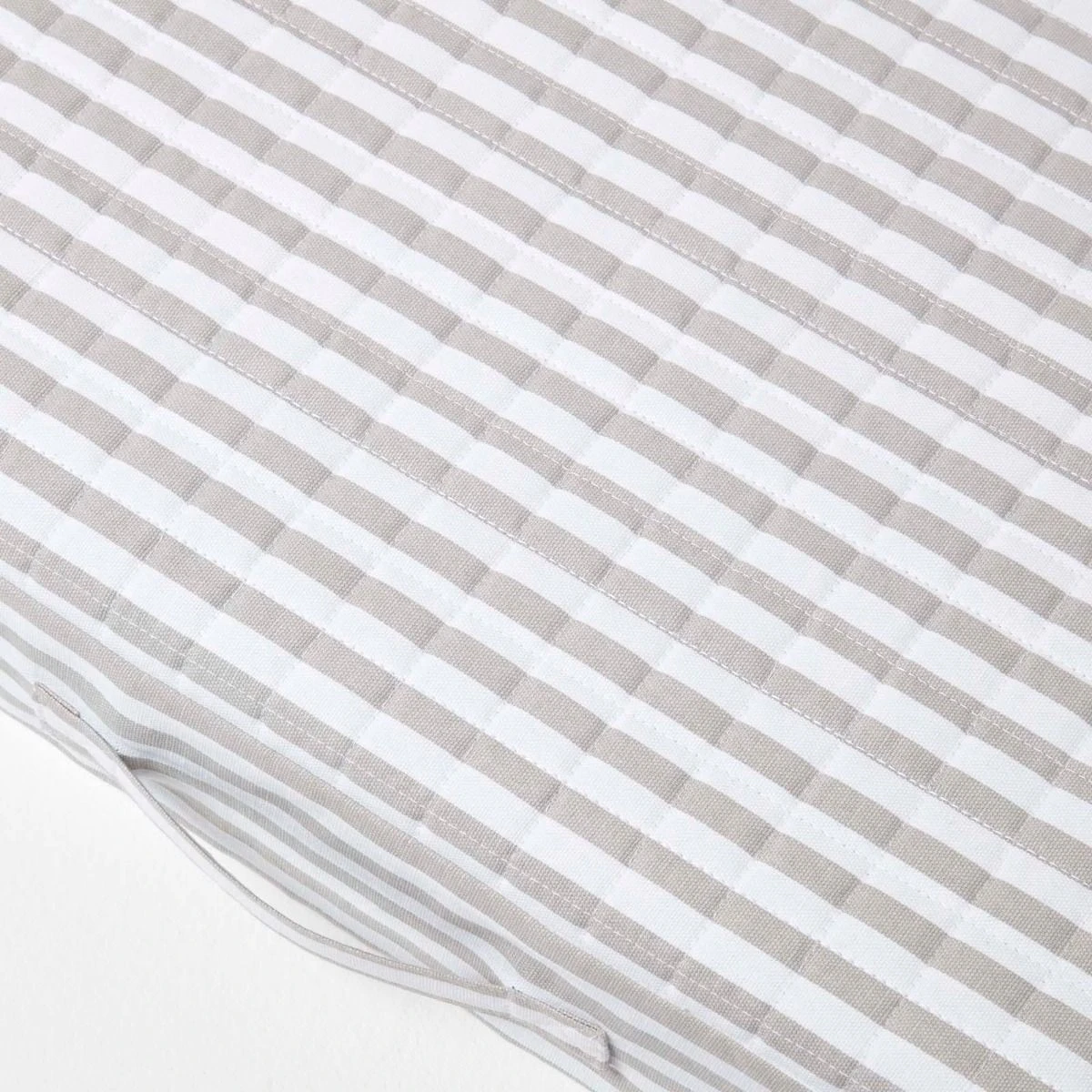 Grey Stripe Cotton Orthopaedic Foam 2 Seater Booster Cushion 6 Grey Stripe Cotton Orthopaedic Foam 2 Seater Booster Cushion - Image 4