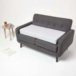 Grey Stripe Cotton Orthopaedic Foam 2 Seater Booster Cushion 12 Grey Stripe Cotton Orthopaedic Foam 2 Seater Booster Cushion -Best Homeware Store cu1232d 5