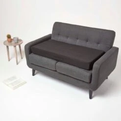Black Suede Orthopaedic Foam 2 Seater Booster Cushion 12 Black Suede Orthopaedic Foam 2 Seater Booster Cushion -Best Homeware Store cu1232e 5