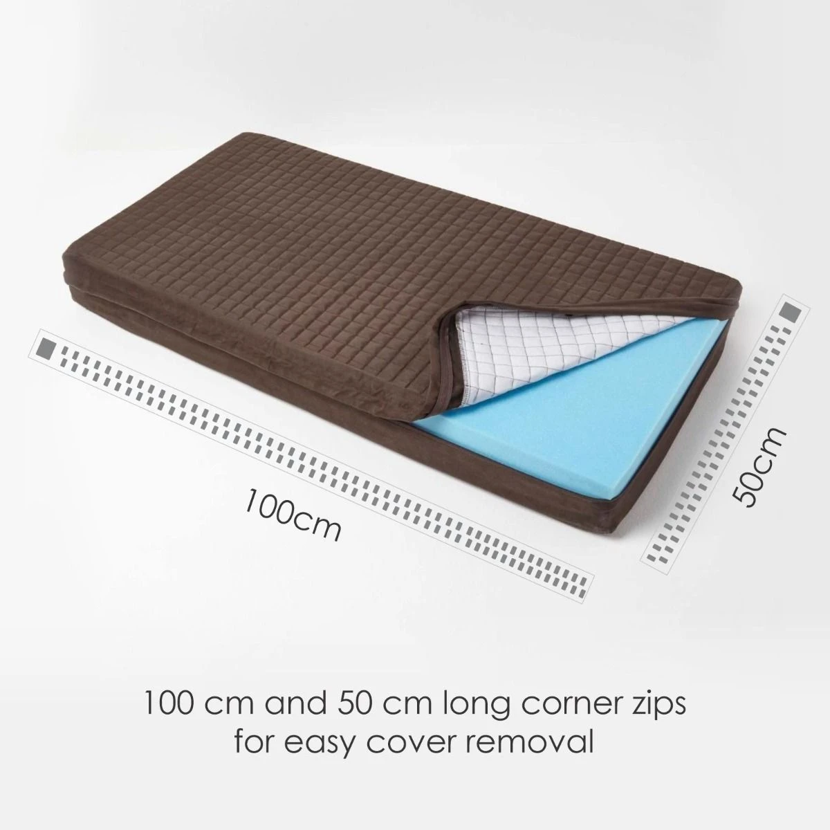 Brown Suede Orthopaedic Foam 2 Seater Booster Cushion 4 Brown Suede Orthopaedic Foam 2 Seater Booster Cushion - Image 2