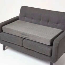 Grey Suede Orthopaedic Foam 2 Seater Booster Cushion
