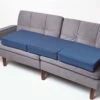 Navy Cotton Orthopaedic Foam 3 Seater Booster Cushion