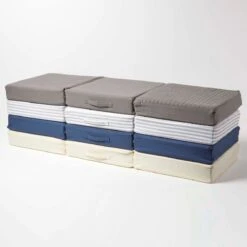 Grey Cotton Orthopaedic Foam 3 Seater Booster Cushion 13 Grey Cotton Orthopaedic Foam 3 Seater Booster Cushion -Best Homeware Store cu1233c 6