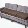 Brown Suede Orthopaedic Foam 3 Seater Booster Cushion
